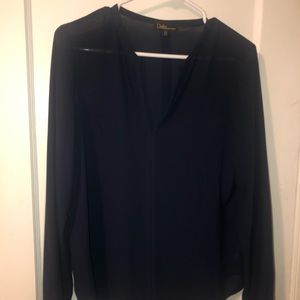 Navy blue - long sleeve - blouse